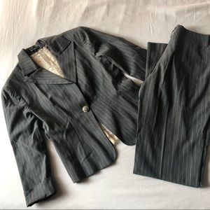 Business Suit in Pinstripe Lace and Gray